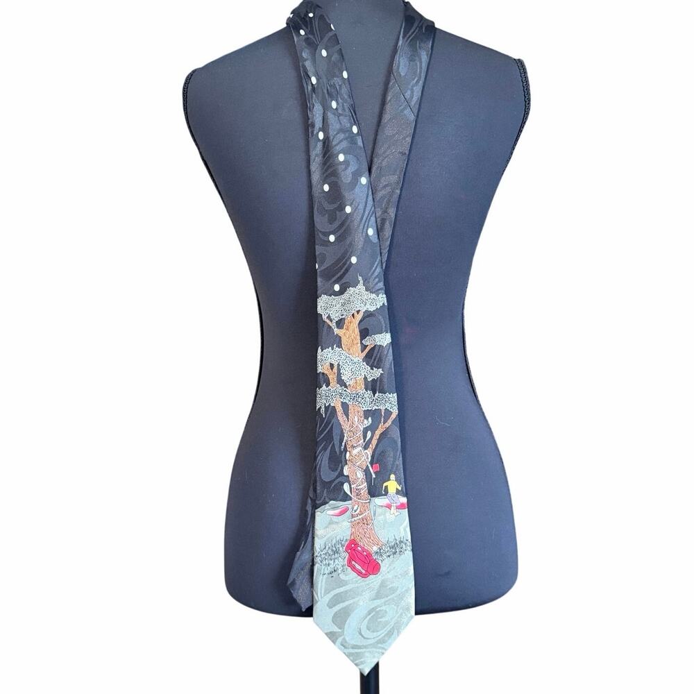 Vintage Steven Harris handmade neck tie golf golfing problems novelty Korea made